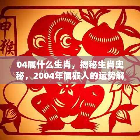 揭秘生肖奥秘，2004年属猴人的运势解析与生肖属性探究